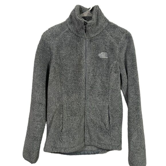 The North Face Grey Deep Pile Fleece Full Zip Jacket - Picture 1 of 4